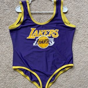 Los Angeles Lakers Leotard Swimsuit One Piece Dance NBA Women’s Size 2XL